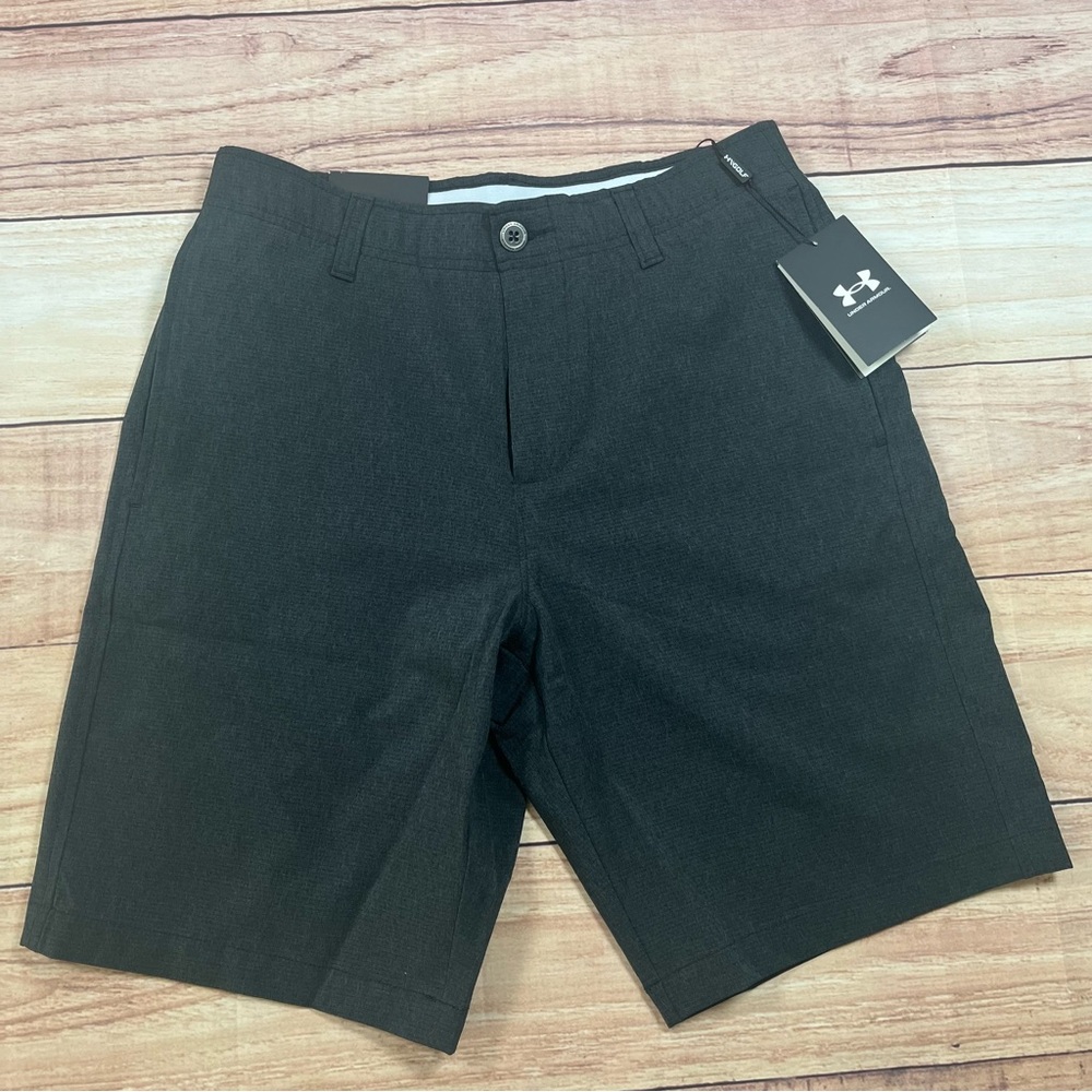 NWT Under ArmourHeatGear Charcoal‎ Gray Match Play Golf Shorts 10" Mens 30 $85